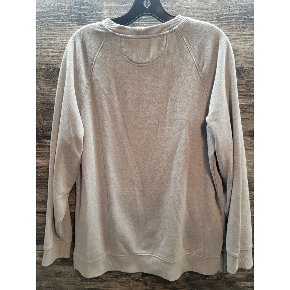 Carhartt Force Relaxed Fit Crewneck Sweatshirt Kangaroo Pocket Gray Size L - Picture 2 of 4